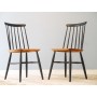 Paire de chaises scandinaves style fanett