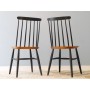 Paire de chaises scandinaves style fanett