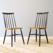 Paire de chaises scandinaves style fanett