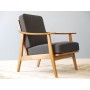 Fauteuil vintage scandinave en hêtre