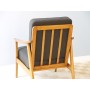 Fauteuil vintage scandinave en hêtre