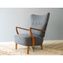 fauteuil vintage danois en chêne 1950