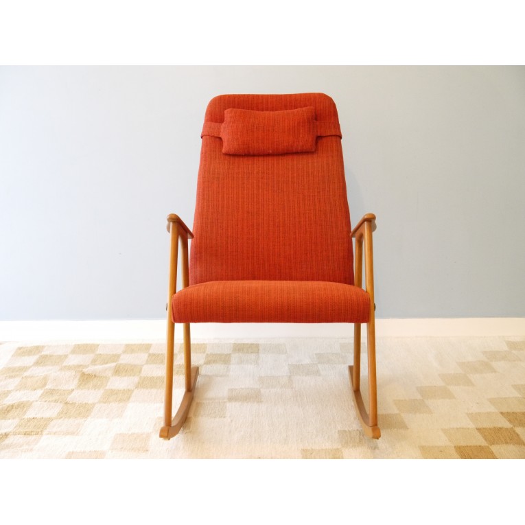 rocking chair vintage scandinave - maison retro