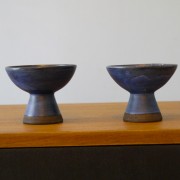 Paire de bougeoirs scandinave en ceramique