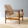 Fauteuil scandinave en teck 1960