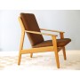 Fauteuil design scandinave en chêne 1960