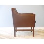 Fauteuil design scandinave en cuir