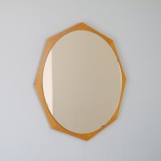 Miroir vintage scandinave hexagonal 