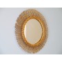 Miroir vintage en rotin