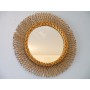 Miroir vintage en rotin