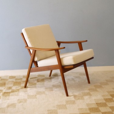 Fauteuil scandinave vintage 1960 en teck