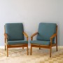 Fauteuils design scandinave vintage Poul Volther