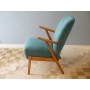 Fauteuil vintage année 50 bleu