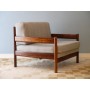 Fauteuil design vintage scandinave en pallissandre