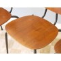 Serie de 4 chaises vintage scandinave teck et metal