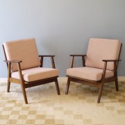 Paire de fauteuils design scandinave vintage 