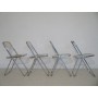 Serie de 4 chaises italiennes "plia" design Castelli