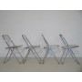 Serie de 4 chaises italiennes "plia" design Castelli