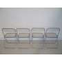 Serie de 4 chaises italiennes "plia" design Castelli