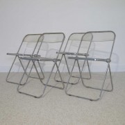 Serie de 4 chaises vintage "plia" design Castelli