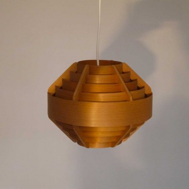 Suspension scandinave vintage en bois 