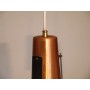 Suspension vintage scandinave cuivre et teck