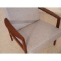 Fauteuil scandinave vintage année 60 en teck