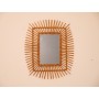 Miroir vintage en rotin année 50