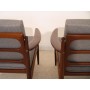 Fauteuil vintage scandinave moutarde