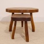 Set de tables basses tripode design brutaliste 1950