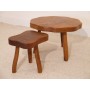 Set de tables basses tripode design brutaliste 1950