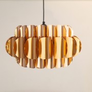 Grande suspension vintage en cuivre Thorsten Orrling