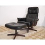 Fauteuil vintage pivotant cuir 1970