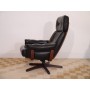 Fauteuil vintage pivotant cuir 1970