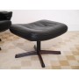 Fauteuil vintage pivotant cuir 1970