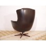 Fauteuil lounge en cuir design danois 1960