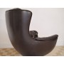 Fauteuil lounge en cuir design danois 1960