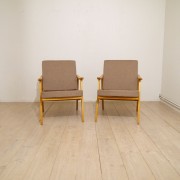 Fauteuils scandinaves en acajou 1960