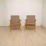 Fauteuils scandinaves en acajou 1960