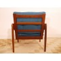 Fauteuil vintage danois bleu 