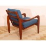 Fauteuil vintage danois bleu 