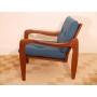 Fauteuil vintage danois bleu 