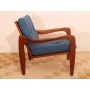 Fauteuil vintage danois bleu 