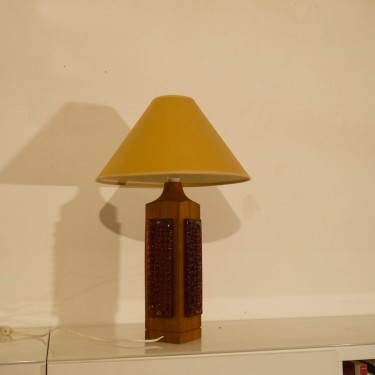 Grande lampe à poser vintage scandinave en teck