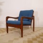 Fauteuil vintage danois 1960 bleu 