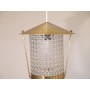 Petite suspension lanterne vintage laiton et verre