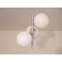 Suspension space age opaline et chrome 1970