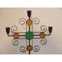 Chandelier bougeoir vintage Ystad metall 1960