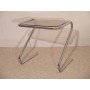 Table d'appoint gueridon 1970 verre et chrome