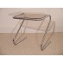 Table d'appoint gueridon 1970 verre et chrome